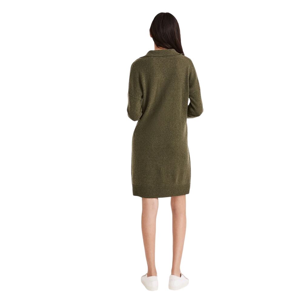 Madewell Olive Long Sleeve Dress - Picture 3 of 9